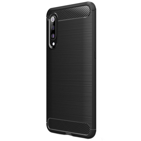 „Mofi“ Carbon cieta silikona (TPU) apvalks - melns (Mi 9)