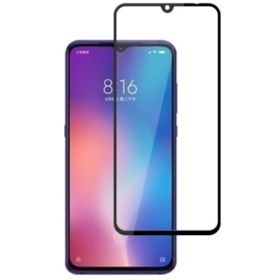Xiaomi Mi 9 (Mi 9 Explorer) Mocolo Tempered Glass melns ekrāna aizsargstikls / Vacins.lv