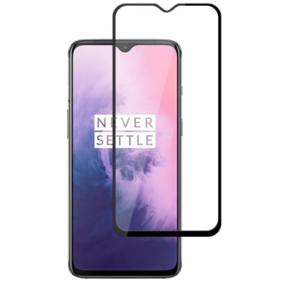 OnePlus 7 (OnePlus Seven) Mocolo Tempered Glass melns ekrāna aizsargstikls / Vacins.lv