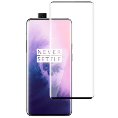 OnePlus 7 Pro (7T Pro) „Mocolo“ 9H Tempered Glass усиленная защита, черное защитное стекло с полным покрытием толщиной 0,26 мм |