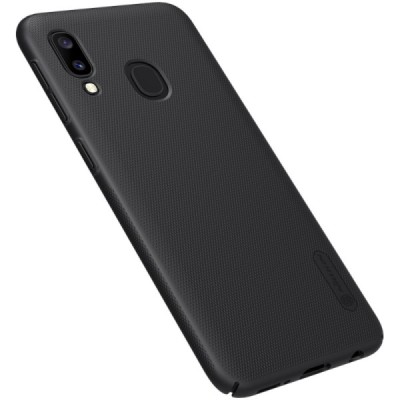 Samsung Galaxy A20e (A202F) Nillkin Frosted Shield черный пластиковый чехол | Vacins.lv