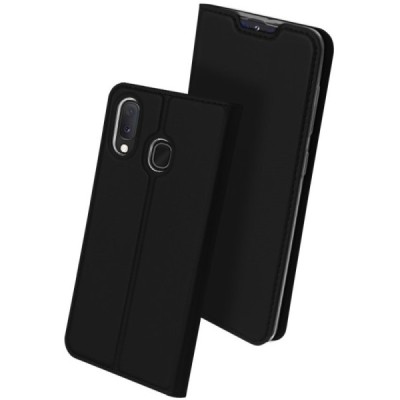 „Dux Ducis“ Skin серии Samsung Galaxy A20e (A202F) чёрный кожаный чехол-книжка | Vacins.lv
