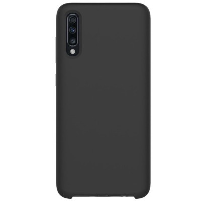 Samsung Galaxy A70 (A705F) твердый силиконовый (TPU) чехол чёрный | Vacins.lv
