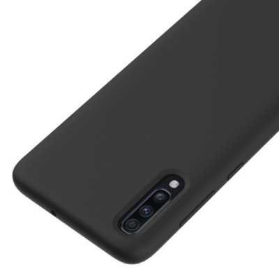 Samsung Galaxy A70 (A705F) твердый силиконовый (TPU) чехол чёрный | Vacins.lv
