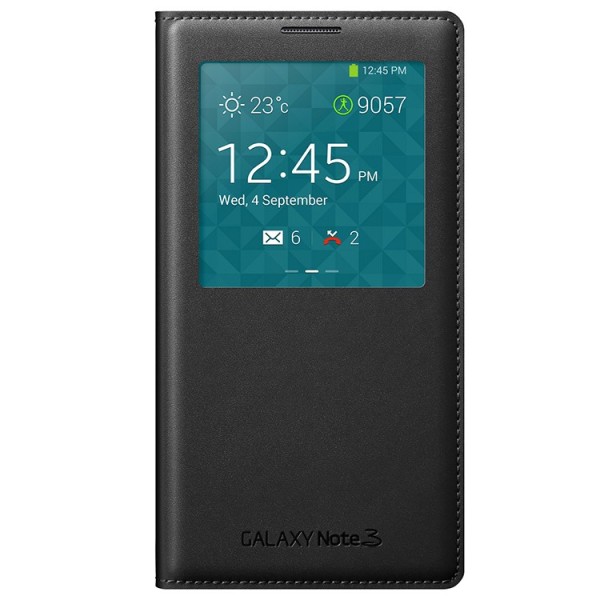 „Samsung“ S View Cover atvērams futrālis - melns (Galaxy Note 3)