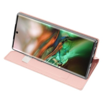 „Dux Ducis“ Skin серии Samsung Galaxy Note 10+ (N975F) розовый кожаный чехол-книжка | Vacins.lv