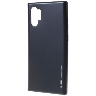 Samsung Galaxy Note 10+ (N975F) Mercury melns cieta silikona (TPU) apvalks / vacins.lv
