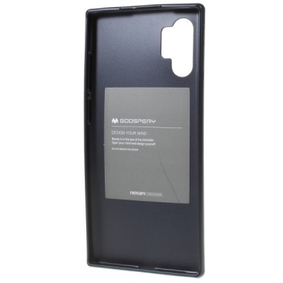 Samsung Galaxy Note 10+ (N975F) Mercury melns cieta silikona (TPU) apvalks / vacins.lv
