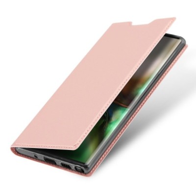 „Dux Ducis“ Skin серии Samsung Galaxy Note 10 (N970F) розовый кожаный чехол-книжка | Vacins.lv