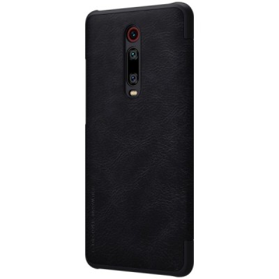 Greznais „Nillkin“ Qin sērijas ādas atvērams melns Xiaomi Mi 9T maciņš / Vacins.lv