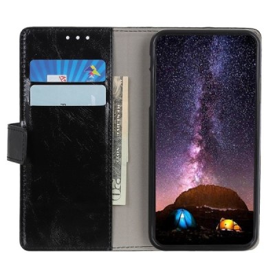 Xiaomi Mi 9T (Mi 9T Pro) atvēramais ādas melns maciņš (maks) | Vacins.lv