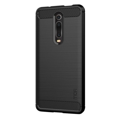 Xiaomi Mi 9T (Mi 9T Pro) „Mofi“ cieta silikona (TPU) melns apvalks | vacins.lv