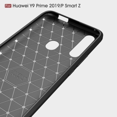 Huawei P Smart Z „Carbon“ твердый силиконовый чехол (TPU) - черный | Vacins.lv