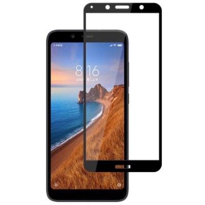 Xiaomi Redmi 7A Mocolo Tempered Glass melns ekrāna aizsargstikls / Vacins.lv