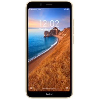 Xiaomi Redmi 7A Nillkin Frosted Shield золотой пластиковый чехол | Vacins.lv