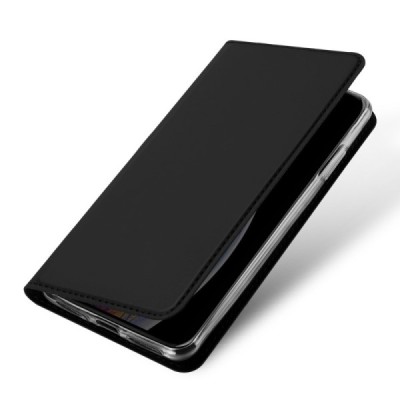 Apple iPhone 11 „Dux Ducis“ Skin sērijas melns ādas atvērams maciņš / Vacins.lv