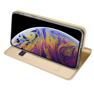 „Dux Ducis“ Skin серии Apple iPhone 11 золотой кожаный чехол-книжка | Vacins.lv