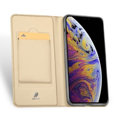 „Dux Ducis“ Skin серии Apple iPhone 11 золотой кожаный чехол-книжка | Vacins.lv