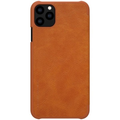 Greznais „Nillkin“ Qin sērijas ādas atvērams brūns Apple iPhone 11 Pro maciņš / Vacins.lv