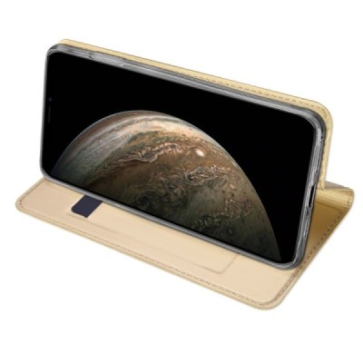 „Dux Ducis“ Skin серии Apple iPhone 11 Pro золотой кожаный чехол-книжка | Vacins.lv