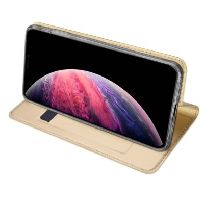 „Dux Ducis“ Skin серии Apple iPhone 11 Pro Max золотой кожаный чехол-книжка | Vacins.lv