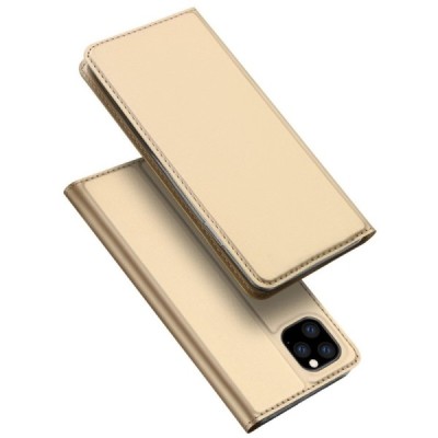„Dux Ducis“ Skin серии Apple iPhone 11 Pro Max золотой кожаный чехол-книжка | Vacins.lv