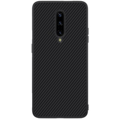 OnePlus 7 Pro (OnePlus Seven Pro) „Nillkin“ Synthetic Fiber чёрный твердый силиконовый чехол | Vacins.lv