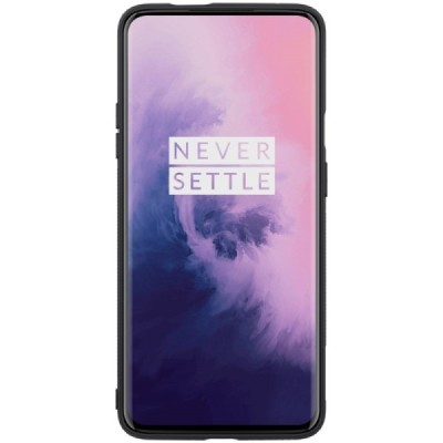 OnePlus 7 Pro (OnePlus Seven Pro) „Nillkin“ Synthetic Fiber чёрный твердый силиконовый чехол | Vacins.lv