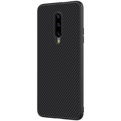 OnePlus 7 Pro (OnePlus Seven Pro) „Nillkin“ Synthetic Fiber чёрный твердый силиконовый чехол | Vacins.lv