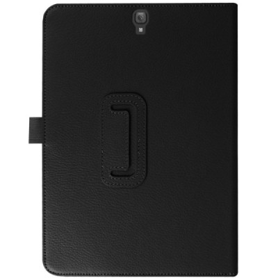Samsung Galaxy Tab S3 9.7 (T820, T825) „Litchi“ atvēramais melns maciņš / Vacins.lv