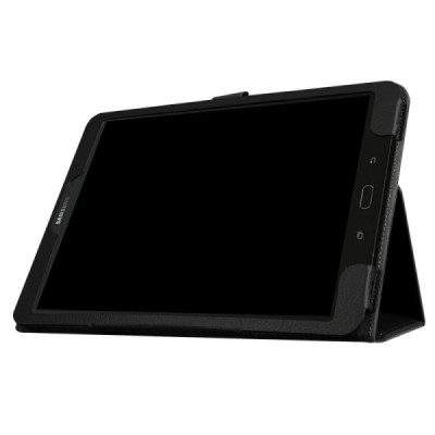 Samsung Galaxy Tab S3 9.7 (T820, T825) „Litchi“ atvēramais melns maciņš / Vacins.lv