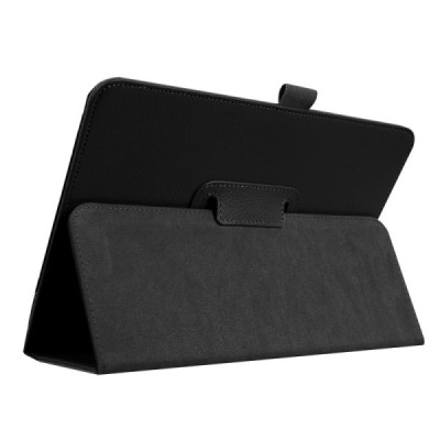 Samsung Galaxy Tab S3 9.7 (T820, T825) „Litchi“ atvēramais melns maciņš / Vacins.lv