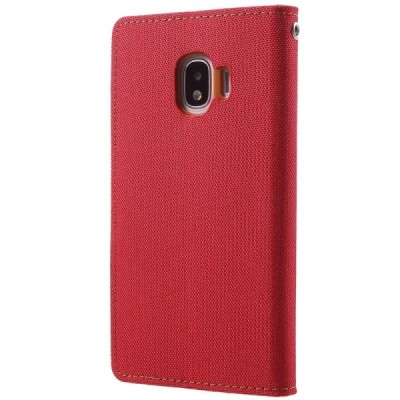 Mercury кожаный чехол-книжка Samsung Galaxy J2 Pro 2018 (J250F) красного цвета | Vacins.lv