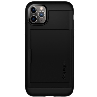 „Spigen“ Slim Armor CS Apple iPhone 11 Pro чёрный твердый силиконовый чехол | Vacins.lv