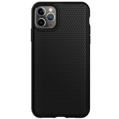 „Spigen“ Liquid Air Apple iPhone 11 Pro Max чёрный твердый силиконовый чехол | Vacins.lv