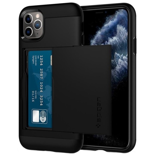 „Spigen“ Slim Armor CS чехол – чёрный (iPhone 11 Pro Max)
