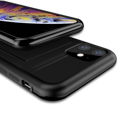 Apple iPhone 11 „Dux Ducis“ Pocard melns silikons apvalks / vacins.lv
