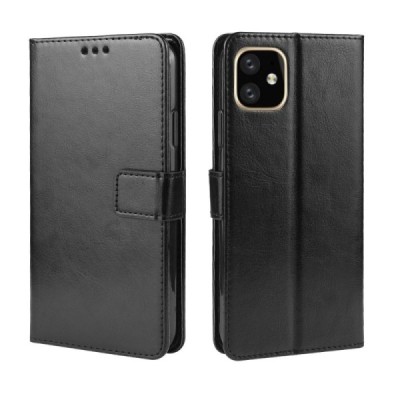Apple iPhone 11 Pro atvēramais ādas melns maciņš (maks) / Vacins.lv