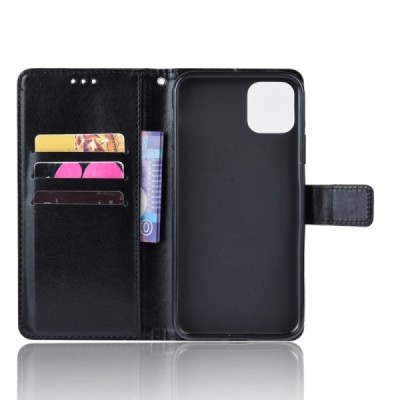 Apple iPhone 11 Pro atvēramais ādas melns maciņš (maks) / Vacins.lv