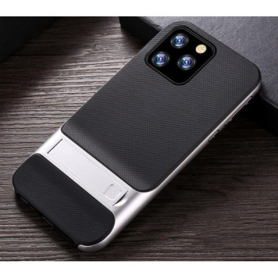 „Kickstand“ pastiprinātas aizsardzības sudrabs Apple iPhone 11 Pro apvalks / Vacins.lv