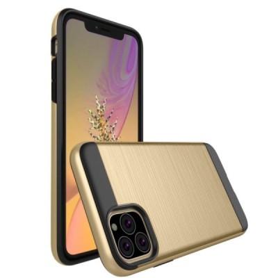 Apple iPhone 11 Pro усиленный защитный золотой твердый силиконовый чехол (TPU) | Vacins.lv