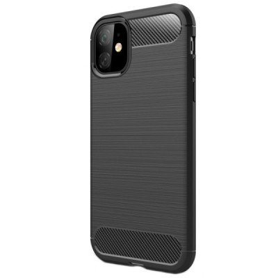 Apple iPhone 11 „Carbon“ твердый силиконовый чехол (TPU) - черный | Vacins.lv