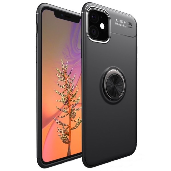 „Lenuo“ твердый силиконовый (TPU) чехол – чёрный (iPhone 11)