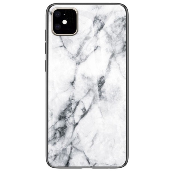 „Marble“ твердый силиконовый (TPU) чехол – белый (iPhone 11)
