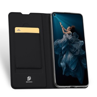 „Dux Ducis“ Skin серии Huawei Honor 20 (Nova 5T) чёрный кожаный чехол-книжка | Vacins.lv