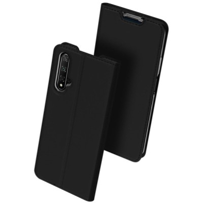 „Dux Ducis“ Skin серии Huawei Honor 20 (Nova 5T) чёрный кожаный чехол-книжка | Vacins.lv