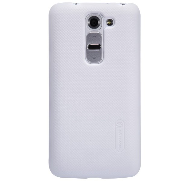 „Nillkin“ Super Frosted dėklas - baltas + apsauginė ekrano plėvelė (G2 mini)