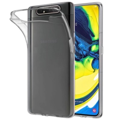 Samsung Galaxy A80 (A805F) твердый силиконовый (TPU) чехол прозрачный | Vacins.lv