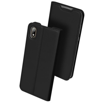 „Dux Ducis“ Skin серии Huawei Y5 2019 (Honor 8S) чёрный кожаный чехол-книжка | Vacins.lv