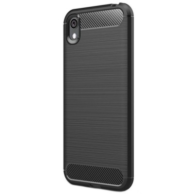 Huawei Y5 2019 (Honor 8S) „Carbon“ твердый силиконовый чехол (TPU) - черный | Vacins.lv